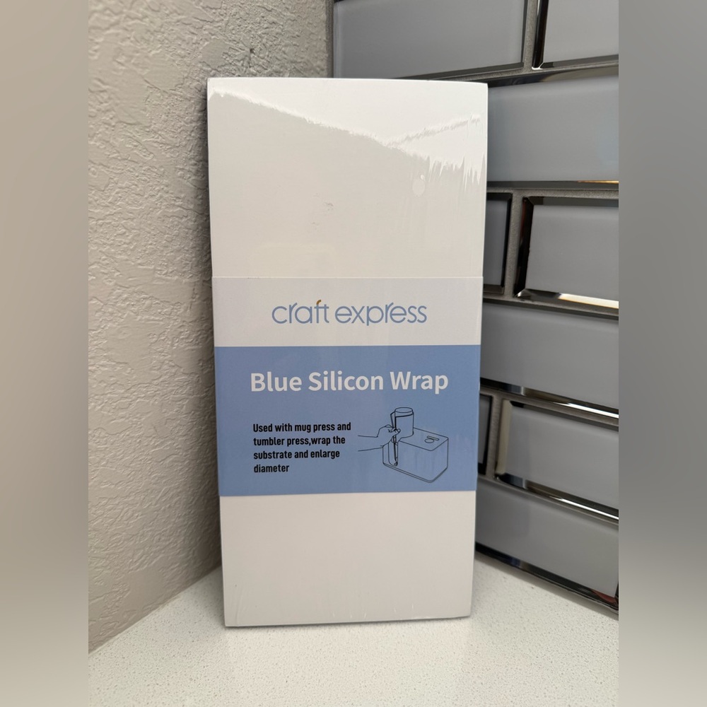 Blue Silicon Wrap for Mug Press and Tumbler Press - Picture 2 of 16
